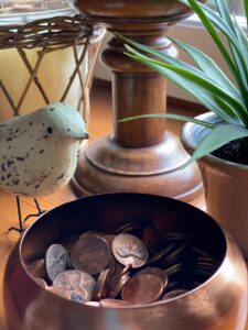 Bird on Coin Cup